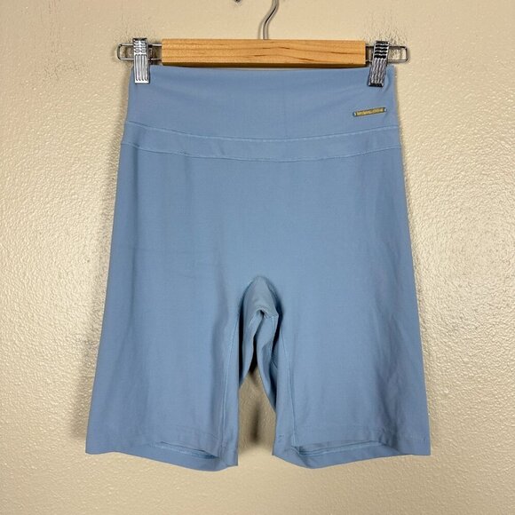 Gymshark Whitney Simmons Bike Shorts Gym Workout Athletic Moonstone Blue Small - Picture 2 of 6